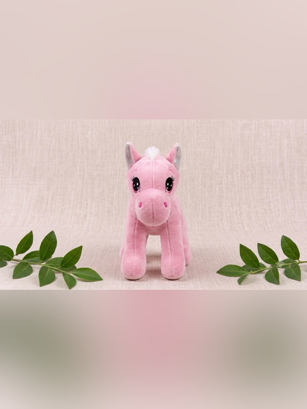 Pink Horse Plush Toy - 10” Soft Stuffed Animal